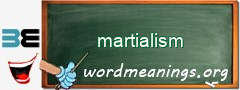 WordMeaning blackboard for martialism
